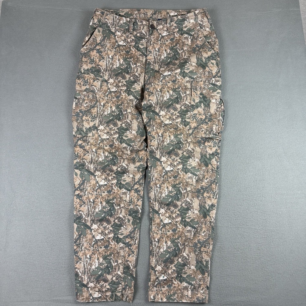 American Eagle Pants‎ Mens Fits 36x30* Cargo Camo Leaves Flex Stretch Outdoor